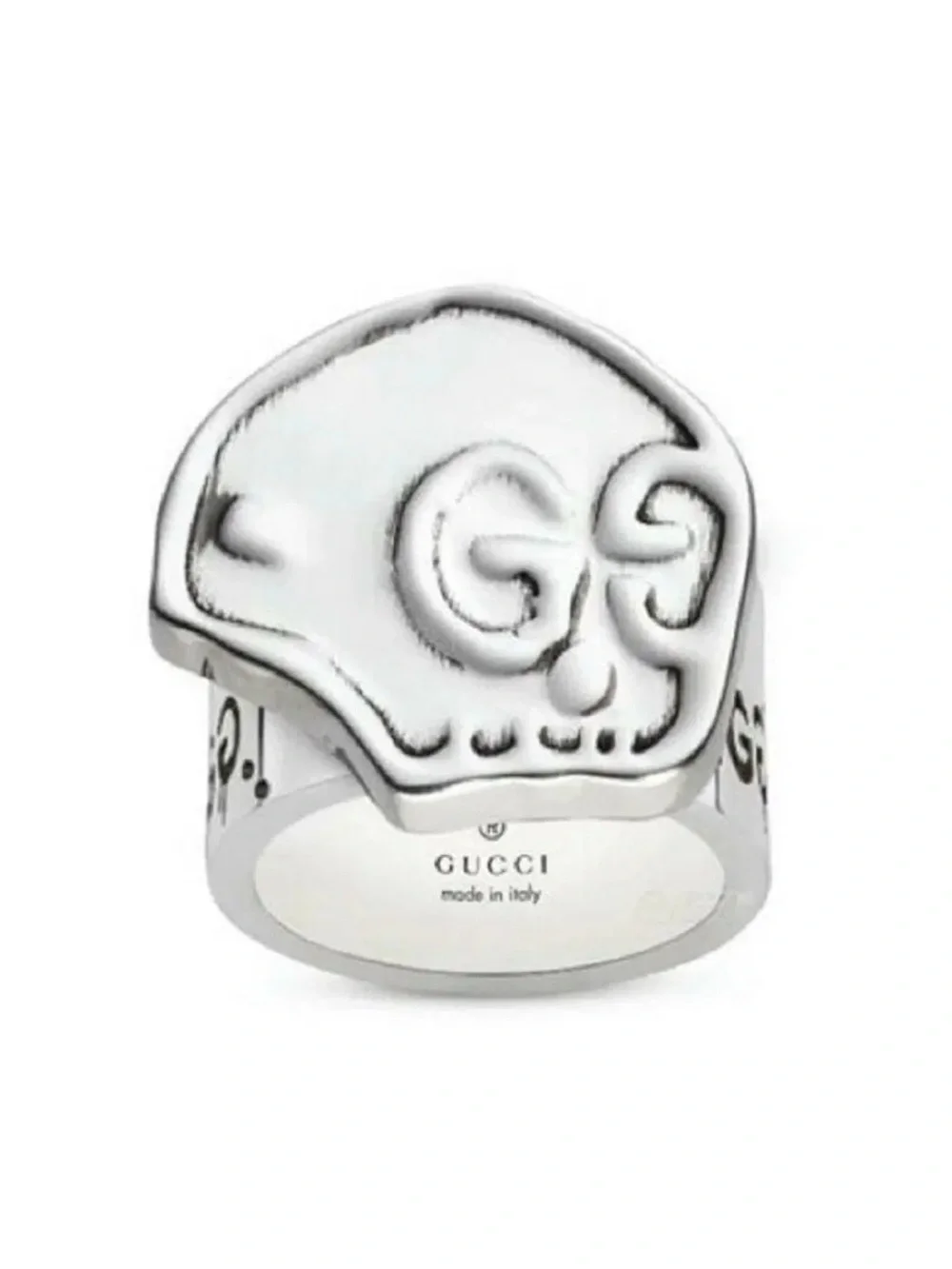 Gucci Silver Skull GG Ring - Gucci Ghost Silver Tone
